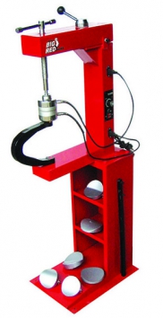 Вулканизатор с винтовым прижимом, на стойке, 2 нагревательные пластины, комплект прижимов (6 форм)