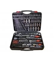 Набор  головок  1/4″; 3/8″; 1/2″  215 предметов (метрический)