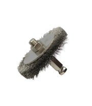 Щетка зачистная стальная d 78 х 8 мм, с адаптером шестигранным, 2800 об/мин